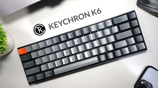 Keychron K6 Wireless Mechanical Keyboard Unboxing &  Brown Switches Typing Sounds | Hot-Swappable