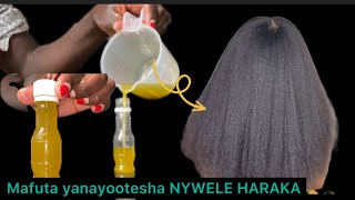 Mafuta ya rosemary yanayootesha/KUJAZA na Kurefusha NYWELE ASILI HARAKA#hairgrowth #rosemaryoil