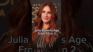 Julia Roberts AGE FROM 55 TO 2 YEARS OLD! #juliaroberts #shorts #celebrity #nostalgia #thenvsnow