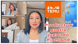 Todo esto GANE jugando FISHLAND de TEMU / productos GRATIS de TEMU