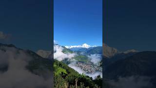 Beautiful view of Baglung Bazar And Dhaulagiri Himal #baglung #nepal #beautifulview #shorts #viral