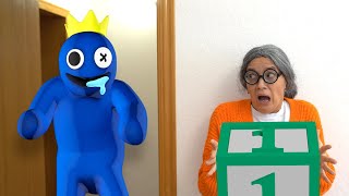 Super Granny VS Blue from Rainbow Friends in real life