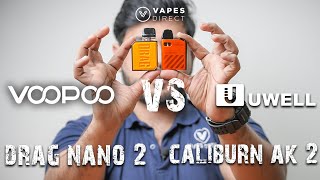 Voopoo Drag Nano 2 VS Uwell Caliburn AK2 Comparison Video