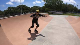 How to fakie 360 on roller skates!