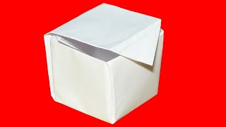 Cómo hacer un cubo de papel con tapa paso a paso