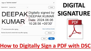 How to Digitally Sign a PDF with Digital Signature Certificate