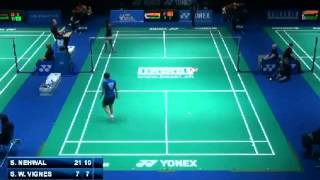 R16 - WS - Saina Nehwal vs Sashina Vignes Waran - 2014 Swiss Badminton Open