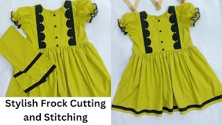 Stylish baby frock cutting and stitching for 4 _5 year| Baby frock cutting and stitching| DIY ✅