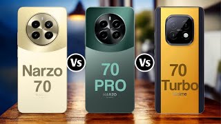 Realme Narzo 70 Vs Realme Narzo 70 Pro Vs Realme Narzo 70 Turbo