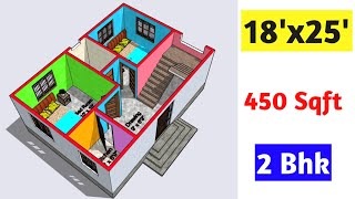 कम बजट में एक छोटा घर का || 18 x 25 feet house plan || 18x25 house plan ||18 x 25 house design