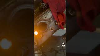 manifold stud extraction ￼ #mechanic #exhaustmanifold #mechanic #engine #chevy #autotechnician