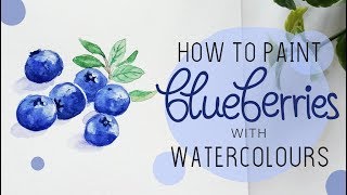 How to paint Blueberries