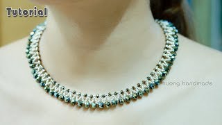 Party wear beautiful beaded necklace || Jewelry making || Diy easy