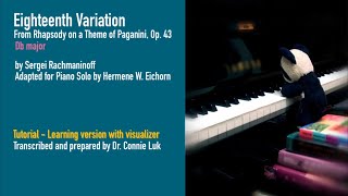 Eighteenth Variation | Db major | Rachmaninoff | Learning/Gaming version | Visualizer