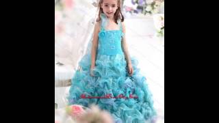 2015 white little girl pageant dress with hand made flowers