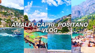 Amalfi Coast Vlog/Walk-through: Amalfi, Positano, Capri - Relaxing Sounds l 4K