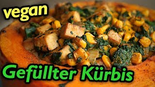 Veganer gefüllter Kürbis | HALLOWEEN Rezept