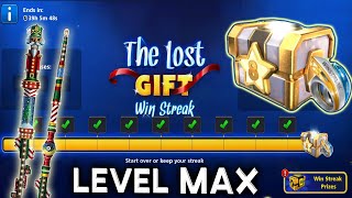 8 ball pool The Lost Gift Win Streak 600 Piece Level Max 😱