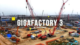 (May 28) Gigafactory 3 Facade construction starts before the rainy season