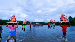 कोकणातील पारंपारिक गणपती विसर्जन सोहळा  😍 #Ganpati visarjan sohala 2023 #ratnagiri