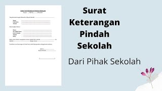 Surat Keterangan Pindah Sekolah