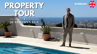 Video tour of modern villa.