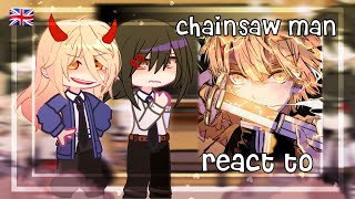 Chainsaw man React to Zenitsu | Demon slayer | Gacha Club