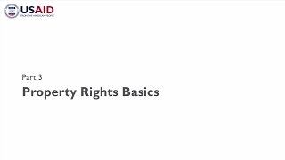 LTPR Module 2 Part 3: Property Rights Basics