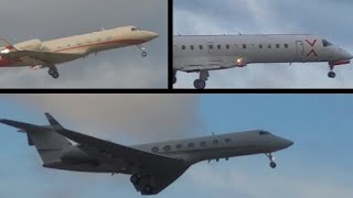 3 early morning private jet takeoffs