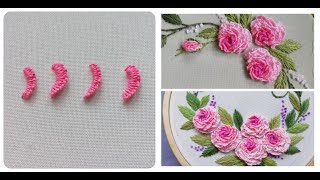 МК. Объемная вышивка.  Наборный стежок. Volume embroidery. Set stitch.