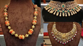 TOP 2022 GOLD Beautiful Long Haram & Necklace Designs weight &Price/Gold Pearl Haram/Diamond Haram