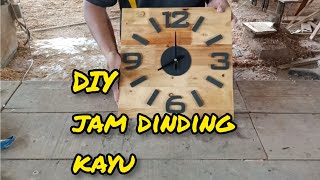 Tutorial cara buat jam dinding kayu DIY