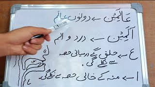 عالمین اور آلمین کے معنی اور مخرج !  تجوید کلاس پرگی زبان میںtajweed class