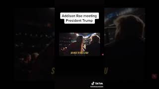 Addison Rae talking to Donald Trump