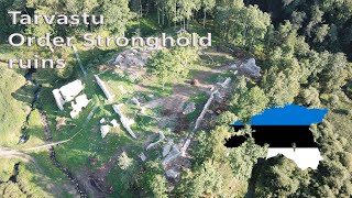 Tarvastu Order Stronghold ruins. Estonia