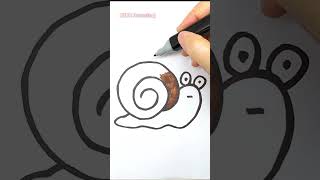 Drawing And Coloring A Snails Step By Step 🎨💖 Easy Draw For Kids