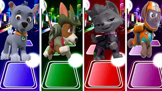 PAW Patrol - Chase 🆚 Skye 🆚 Marshall 🆚 Rubble 🎶 Tiles Hop EDM Rush