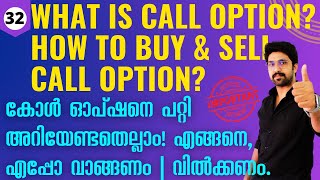 What is Call Option ? How to buy and sell CE ? Option Trading for beginners | Stock market Malayalam