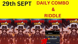 29th September Mafia Dao Daily combo and Riddle (100% Solved)