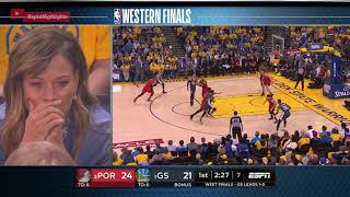 Portland Trail Blazers vs GS Warriors - Game 2 | 1st Half Highlights | May 16, 2019 | NBA Playoffs