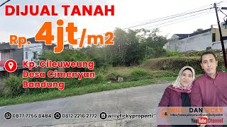 Tanah Kavling Strategis di Cimenyan Bandung, lokasi Pinggir Jalan! Willy Ficky Properti 087777568484