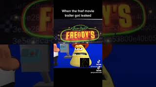 When the fnaf movie trailer got leaked