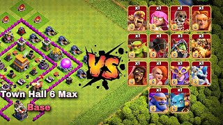 All Super Troops Vs Town Hall 6 Max Base. #coc #clashofclans #doomboom