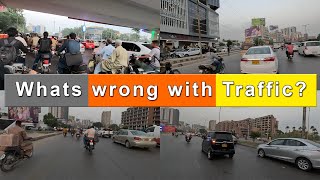 What's Wrong with Traffic | Press Club to Shahra e Faisal | Karachi Street View with Traffic Jam