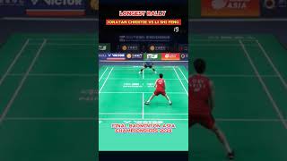 Longest Rally 29 Shots | Jonatan Christie vs Li Shi Feng | Final BAC 2024 #badminton #bwf #shorts