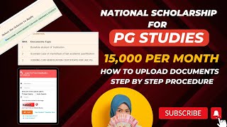 PG Scholarship | National Scholarship For Post Graduate Studies| PG Scholarship Mai Apply Kaise Kare