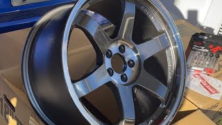 Volk TE37 SL Pressed Graphite Unboxing POV - Face 4 Concave Spec #shorts