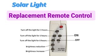 Replacement Solar Light Remote Control