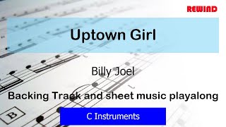 Billy Joel Uptown Girl Flute Violin Backing Track and Sheet Music