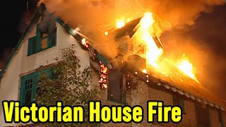 A Historic LA Victorian Style Mansion From the 1920's Goes Up In Flames